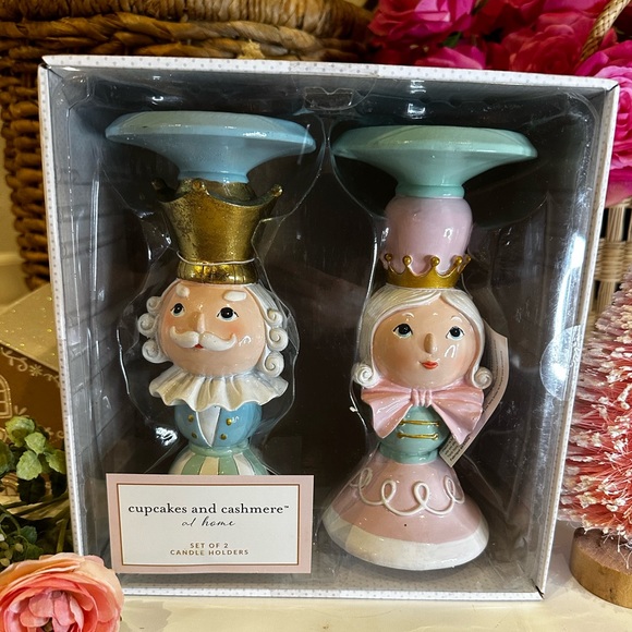 Cupcakes and Cashmere candle holder stand king queen nutcracker pastel pinkmas - Picture 6 of 15
